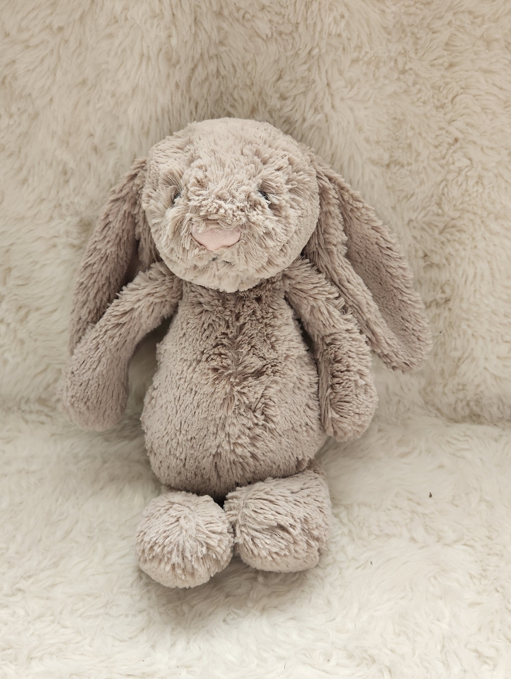 Jellycat London Medium Bashful Beige Bunny Plush Soft Stuffed Animal Toy 12"